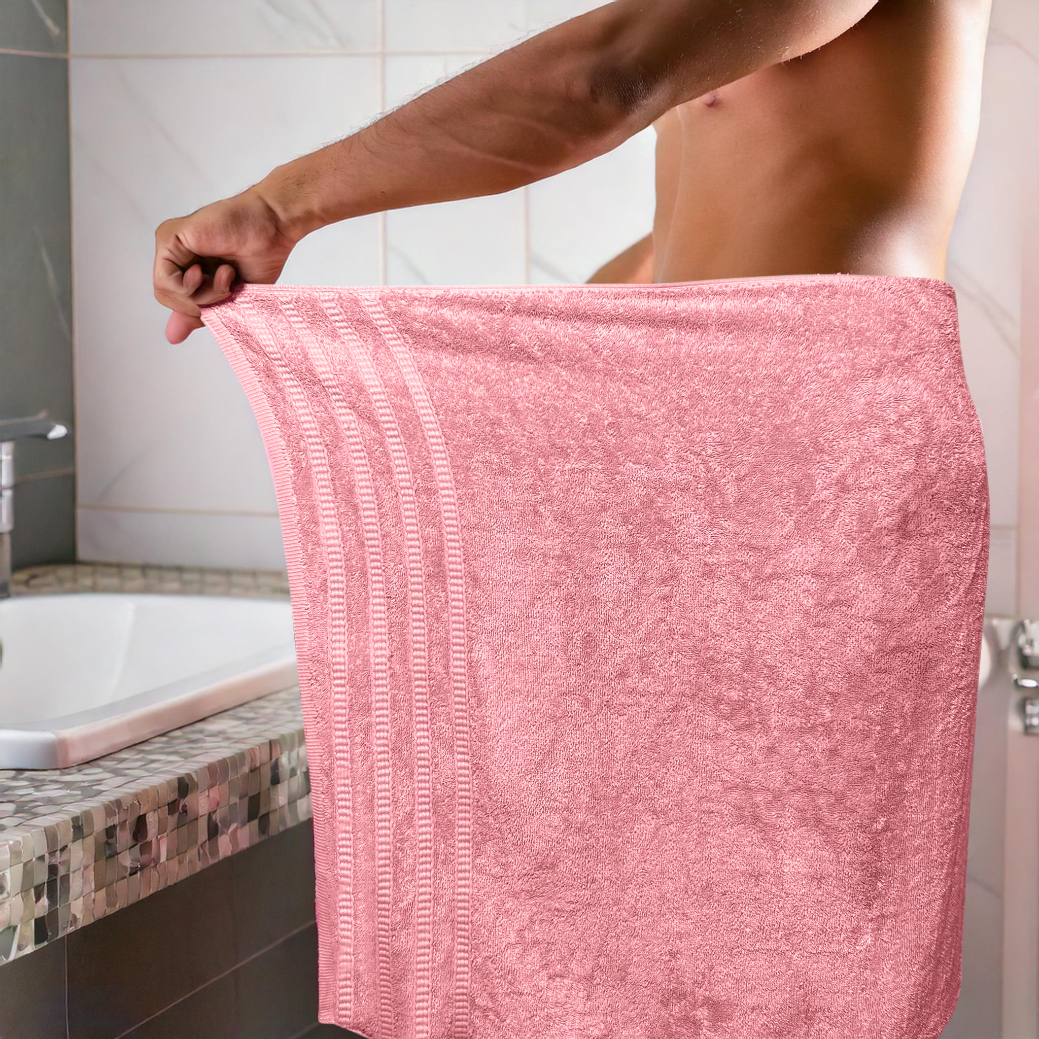 Juego de Toallas de Baño 2 piezas-100% algodón peinado,Toallas de 550 gsm - Imagen 22
