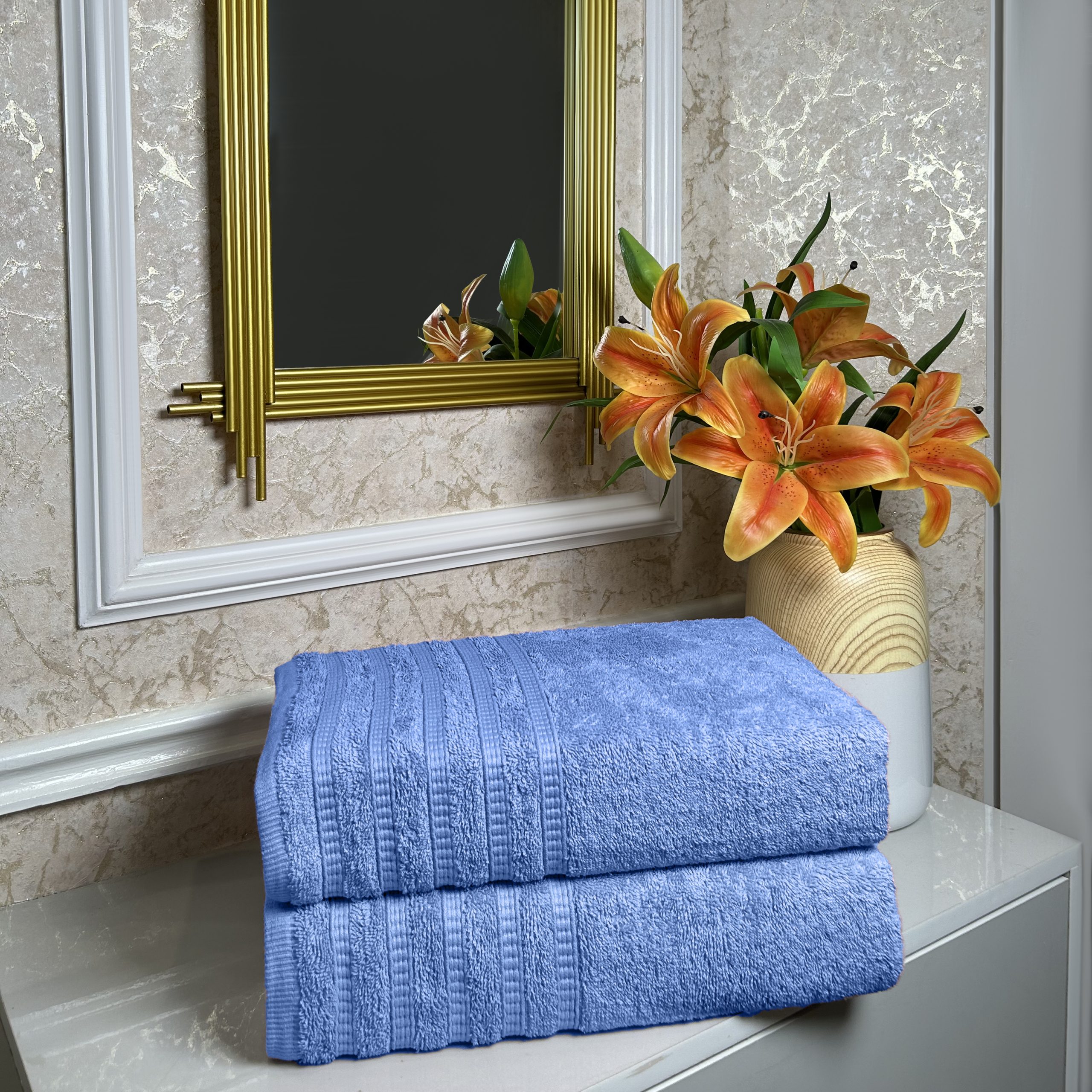 Juego de Toallas de Sábana 2 piezas-100% algodón peinado,Toallas de 550 gsm - Imagen 7