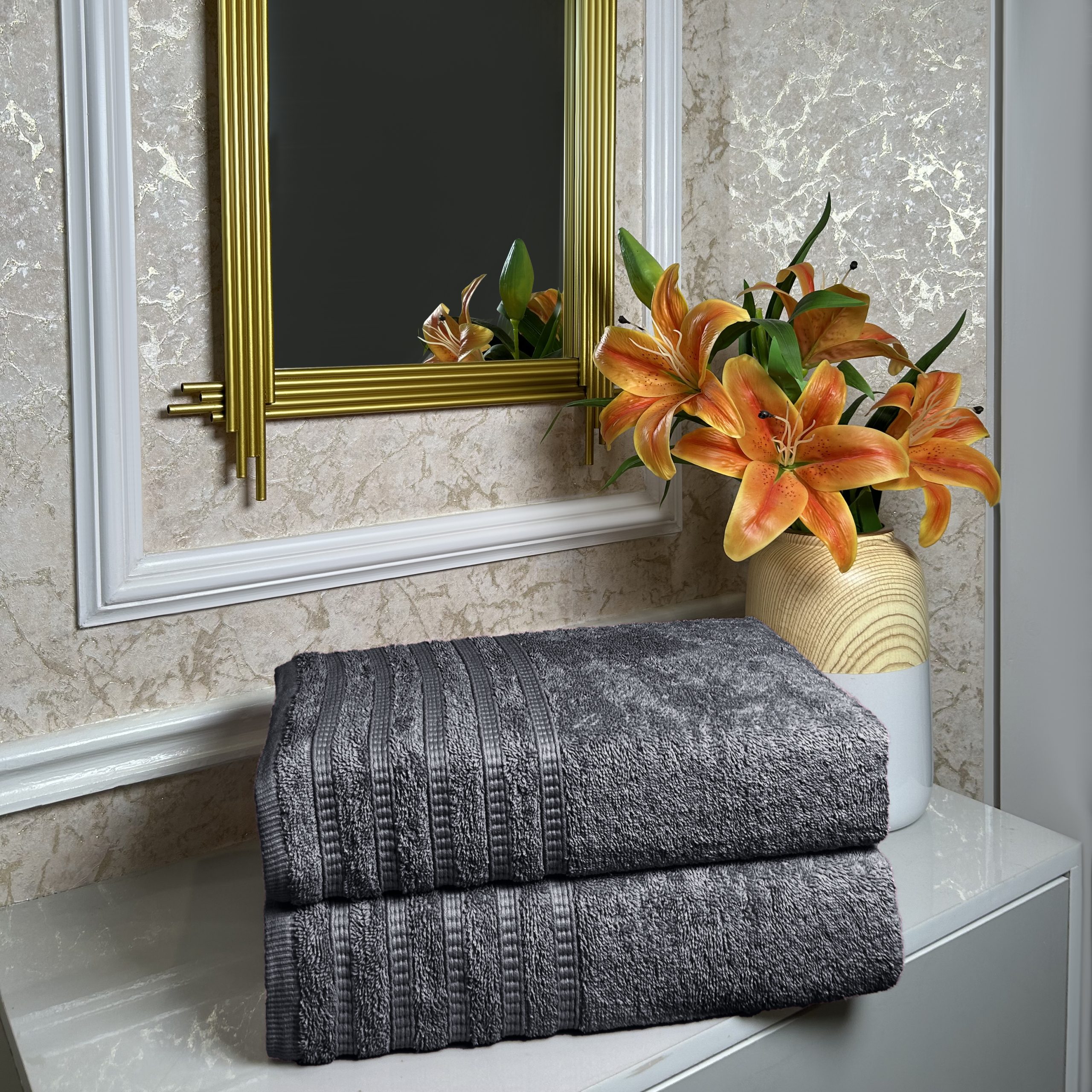 Juego de Toallas de Sábana 2 piezas-100% algodón peinado,Toallas de 550 gsm - Imagen 13