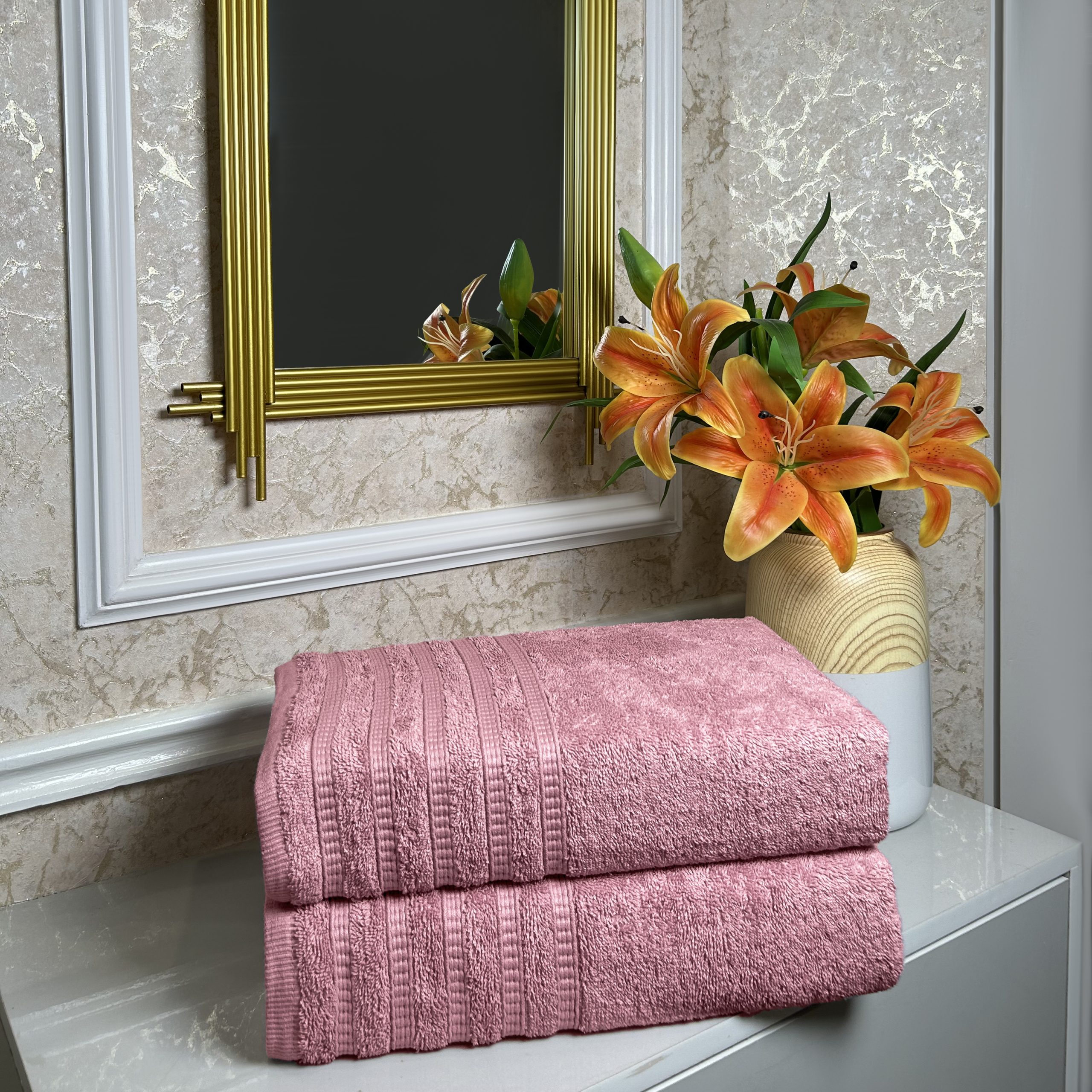 Juego de Toallas de Sábana 2 piezas-100% algodón peinado,Toallas de 550 gsm - Imagen 15