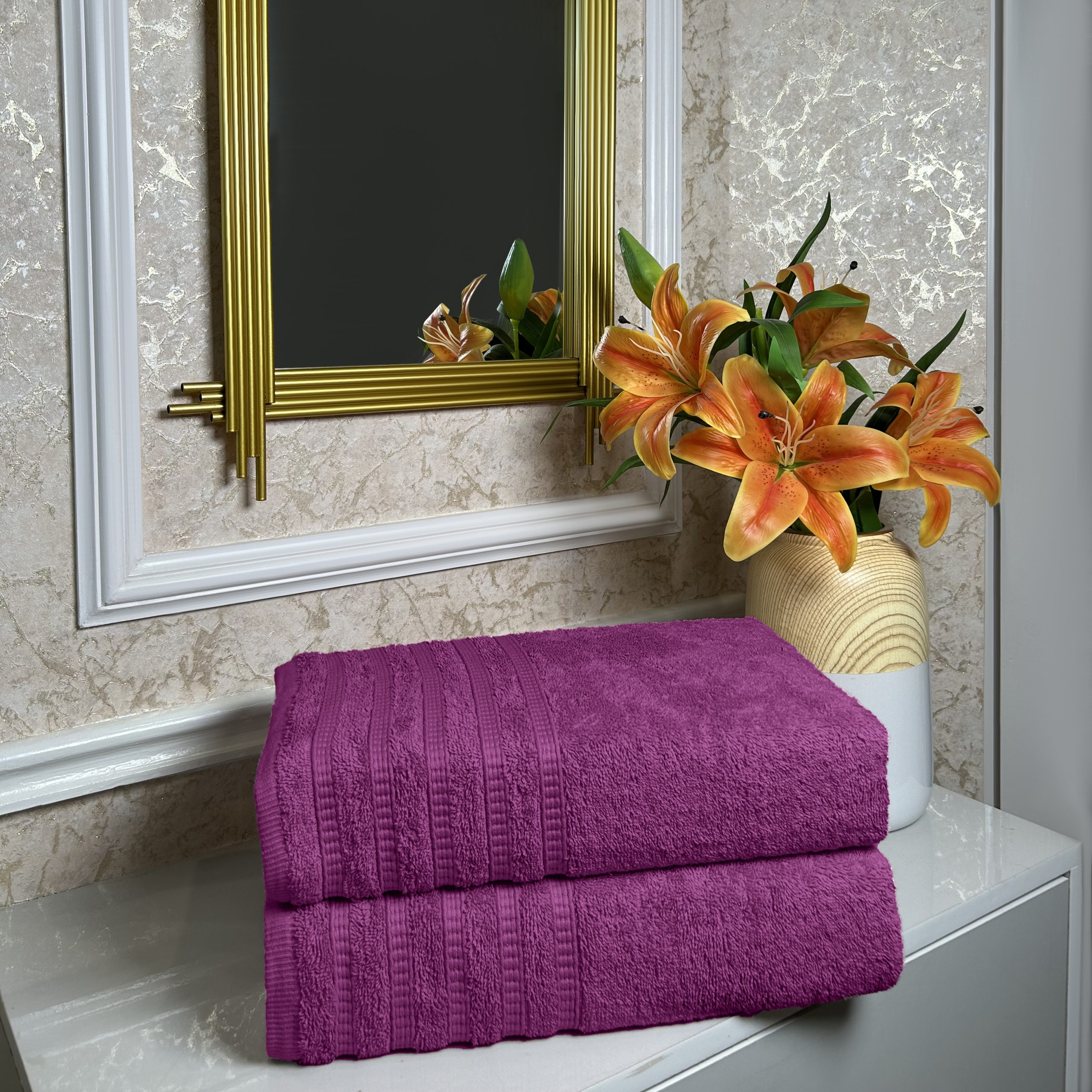 Juego de Toallas de Sábana 2 piezas-100% algodón peinado,Toallas de 550 gsm - Imagen 10