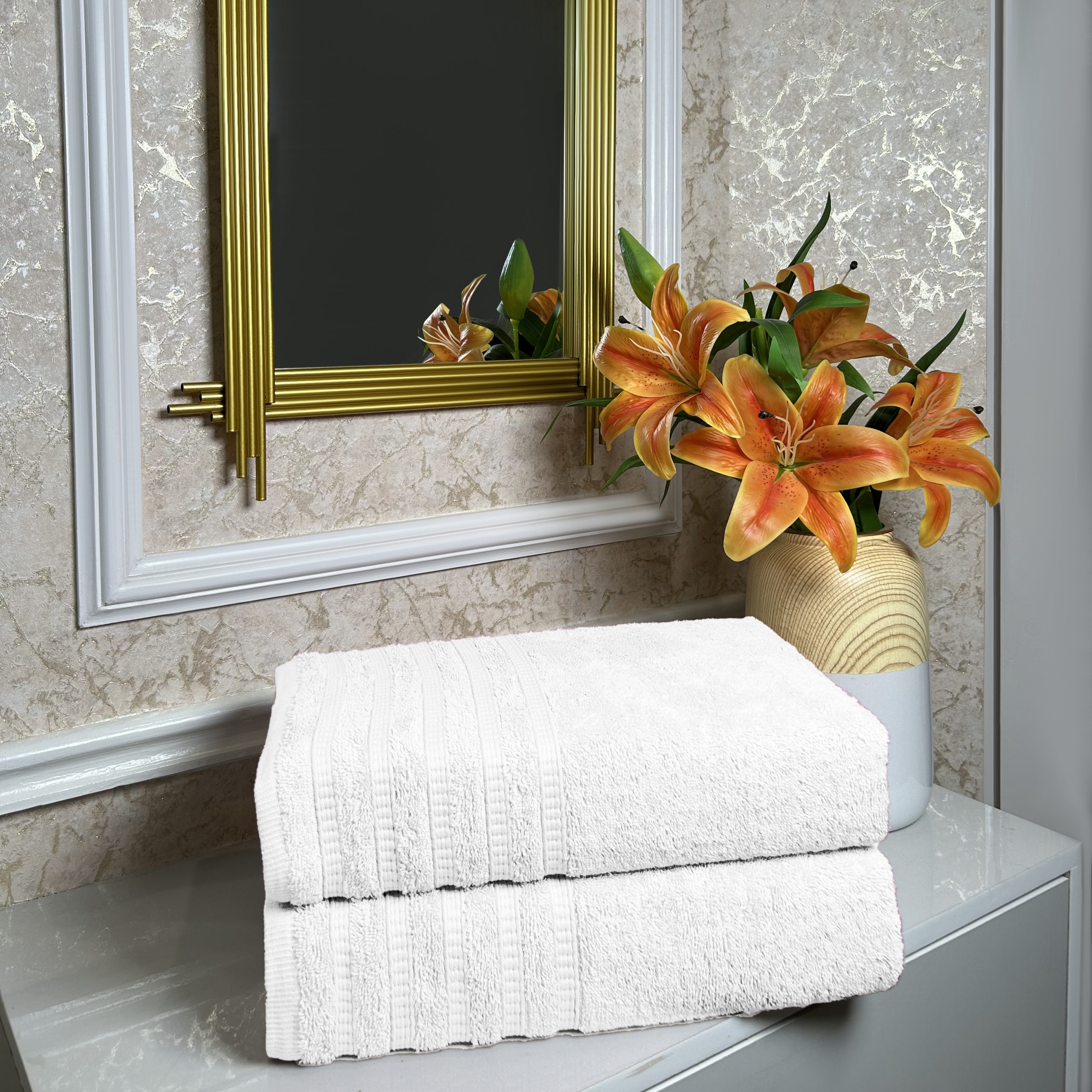 Juego de Toallas de Sábana 2 piezas-100% algodón peinado,Toallas de 550 gsm - Imagen 8